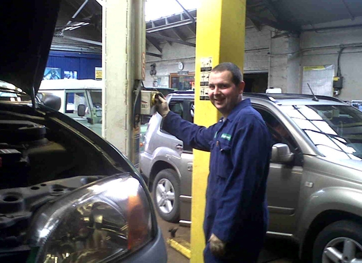 Servicing at the Central Garage Alyth